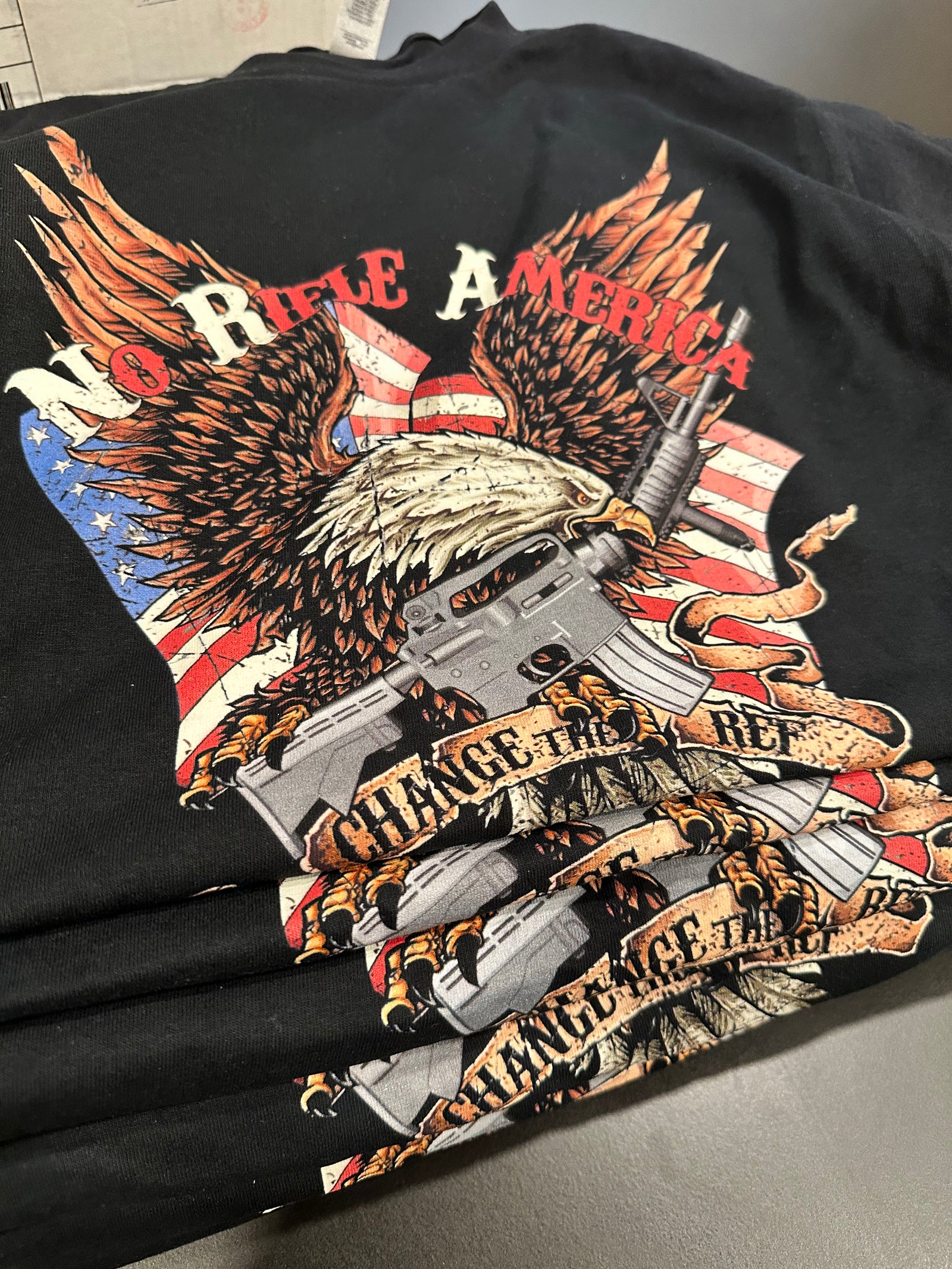 NO RIFLE AMERICA T-SHIRT