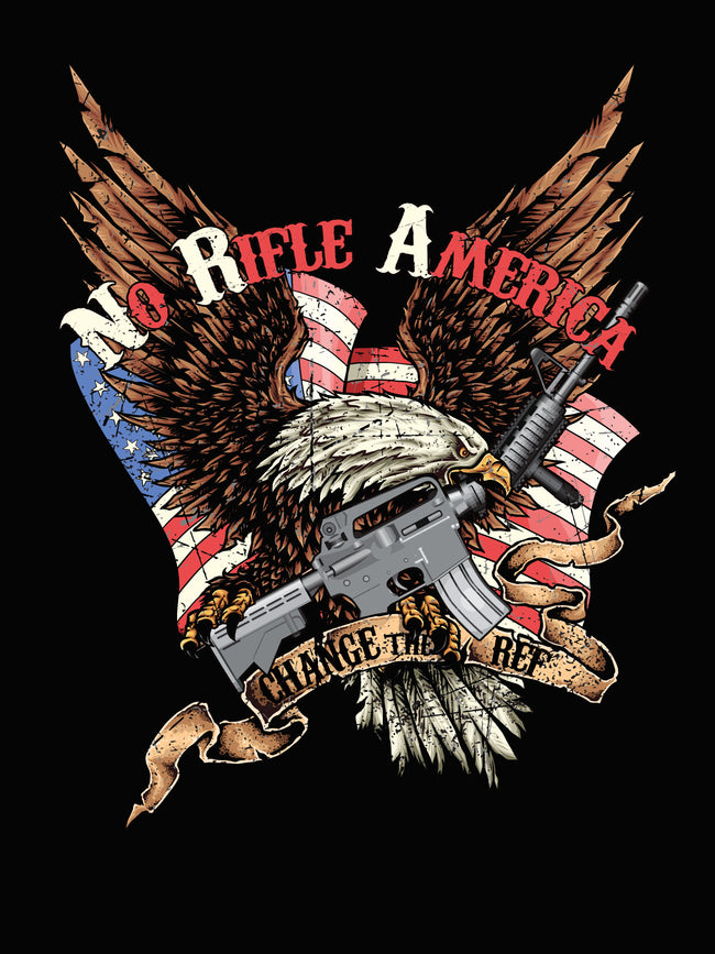 NO RIFLE AMERICA T-SHIRT