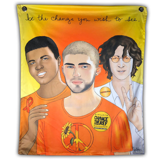 Peace Trifecta Fabric Poster