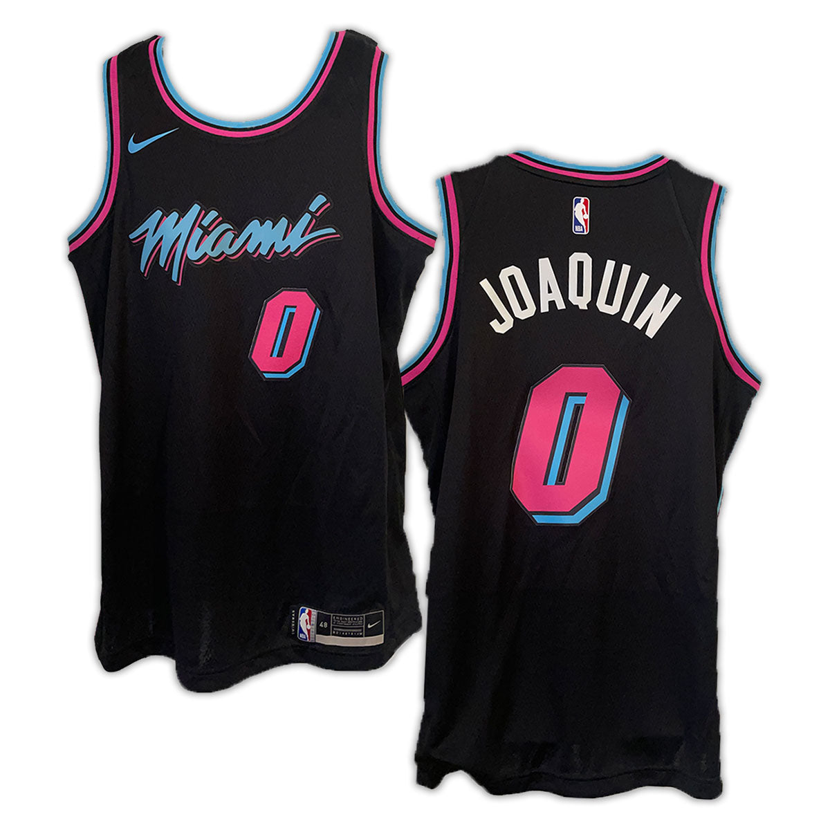 ONE OF A KIND NBA OFFICIAL JOAQUIN #0 NIKE MIAMI HEAT VICE NIGHTS